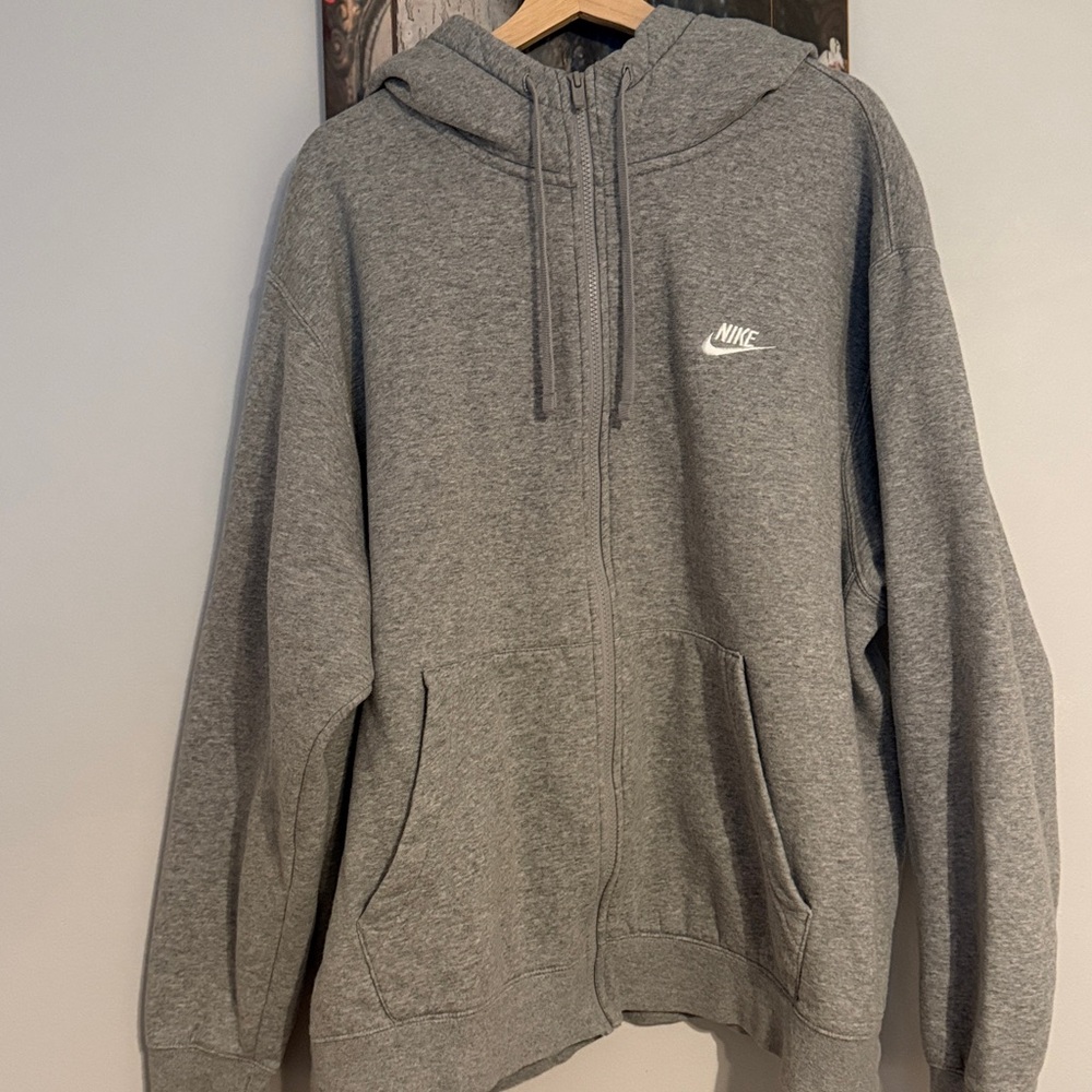 Nike Heather Gray Full-Zip Hoodie